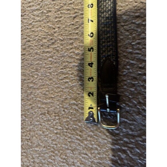 Vineyard Vines Canvas Club Belt Mens 30 Blue Whales USA Leather Preppy Nautical